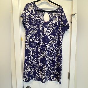 Lilly Pulitzer Blue and White short Sleeve Dress